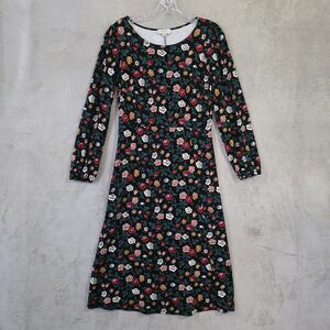 Loft outlet Floral  Fit & Flare Pullover Dress Long Sleeves Sz Mp